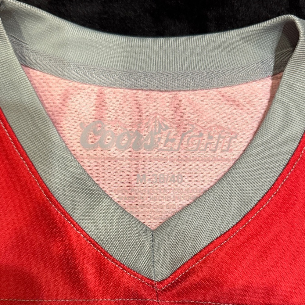 Men's Red and Gray Coors Jersey - Picture 3 of 6